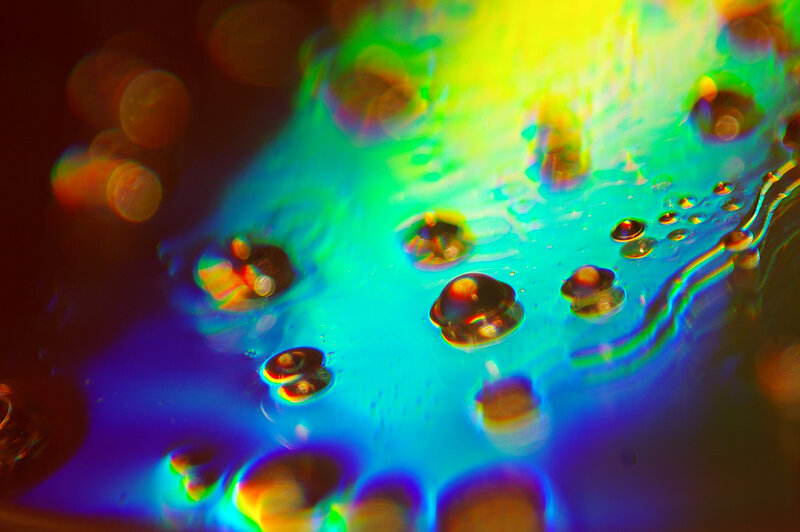 Colorful liquid bubbles