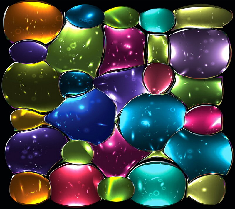 Colorful Liquid Bubbles — Blue