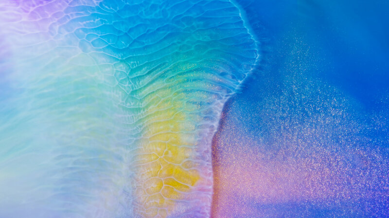 Colorful Liquid Patterns — Blue, Calm