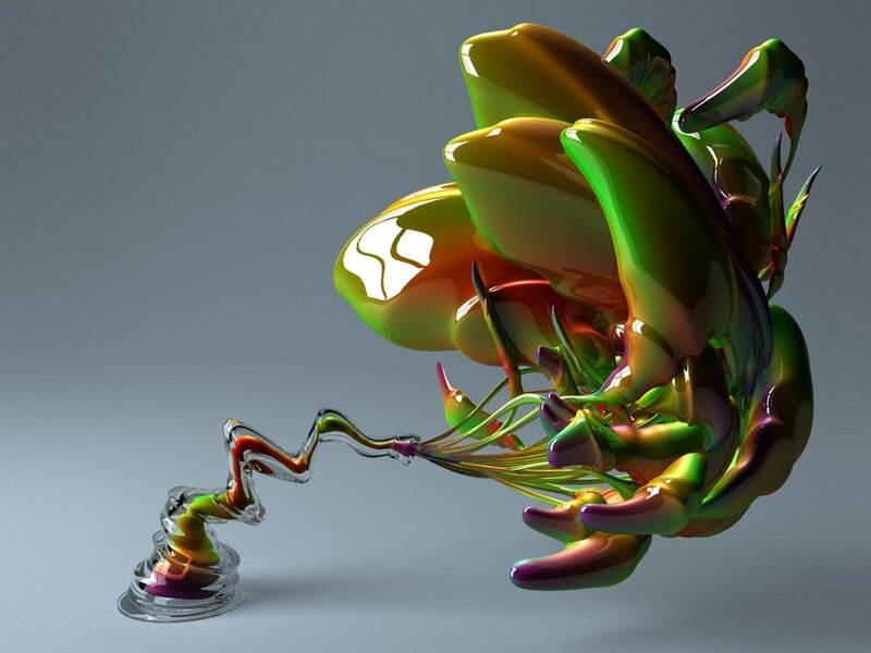 Colorful Liquid Sculpture