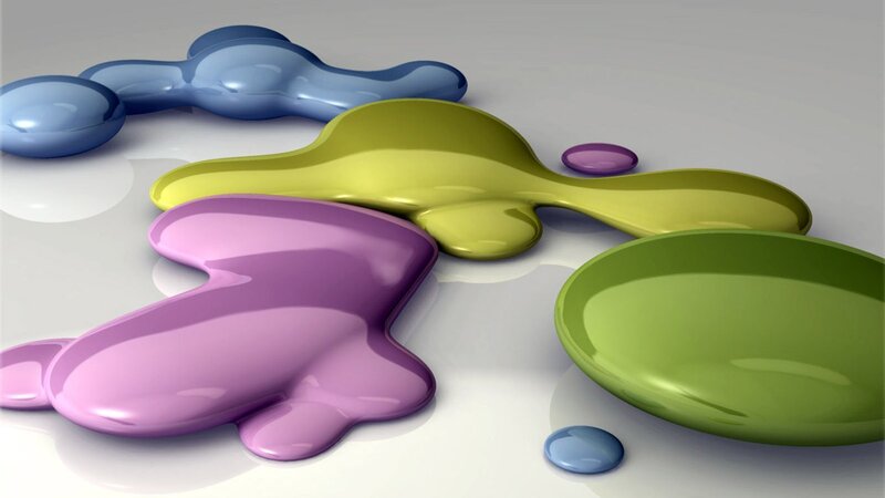 Colorful Liquid Shapes — Blue