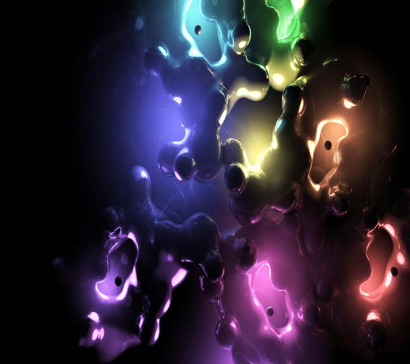 Colorful Liquid Shapes — Purple