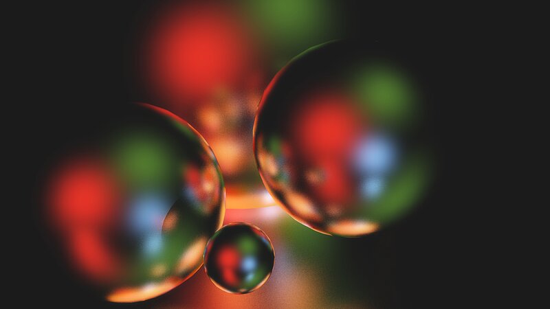 Colorful Liquid Spheres — Red