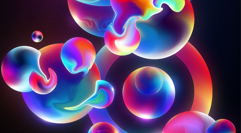 Colorful Liquid Spheres