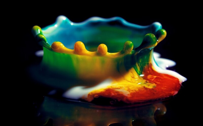 colorful liquid splash
