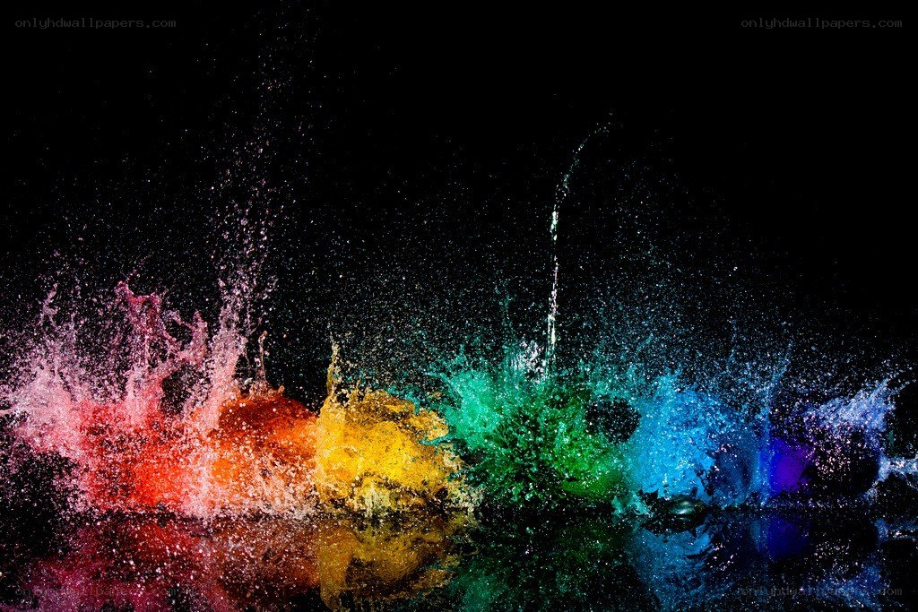colorful liquid splash