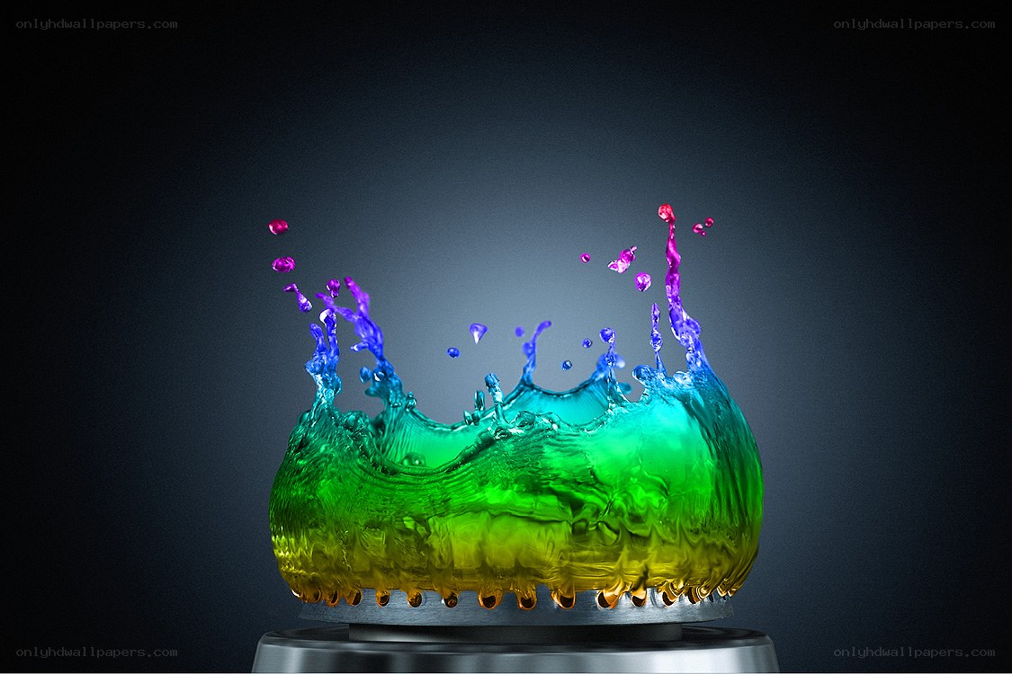 colorful liquid splash