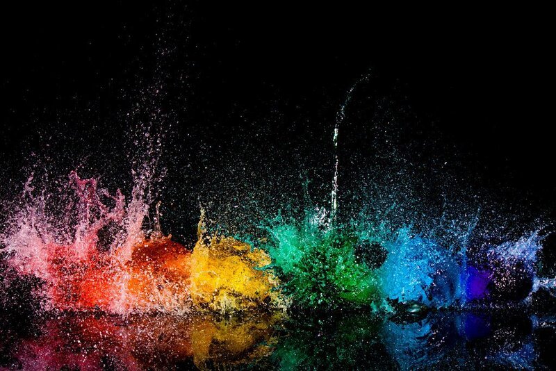 colorful liquid splash