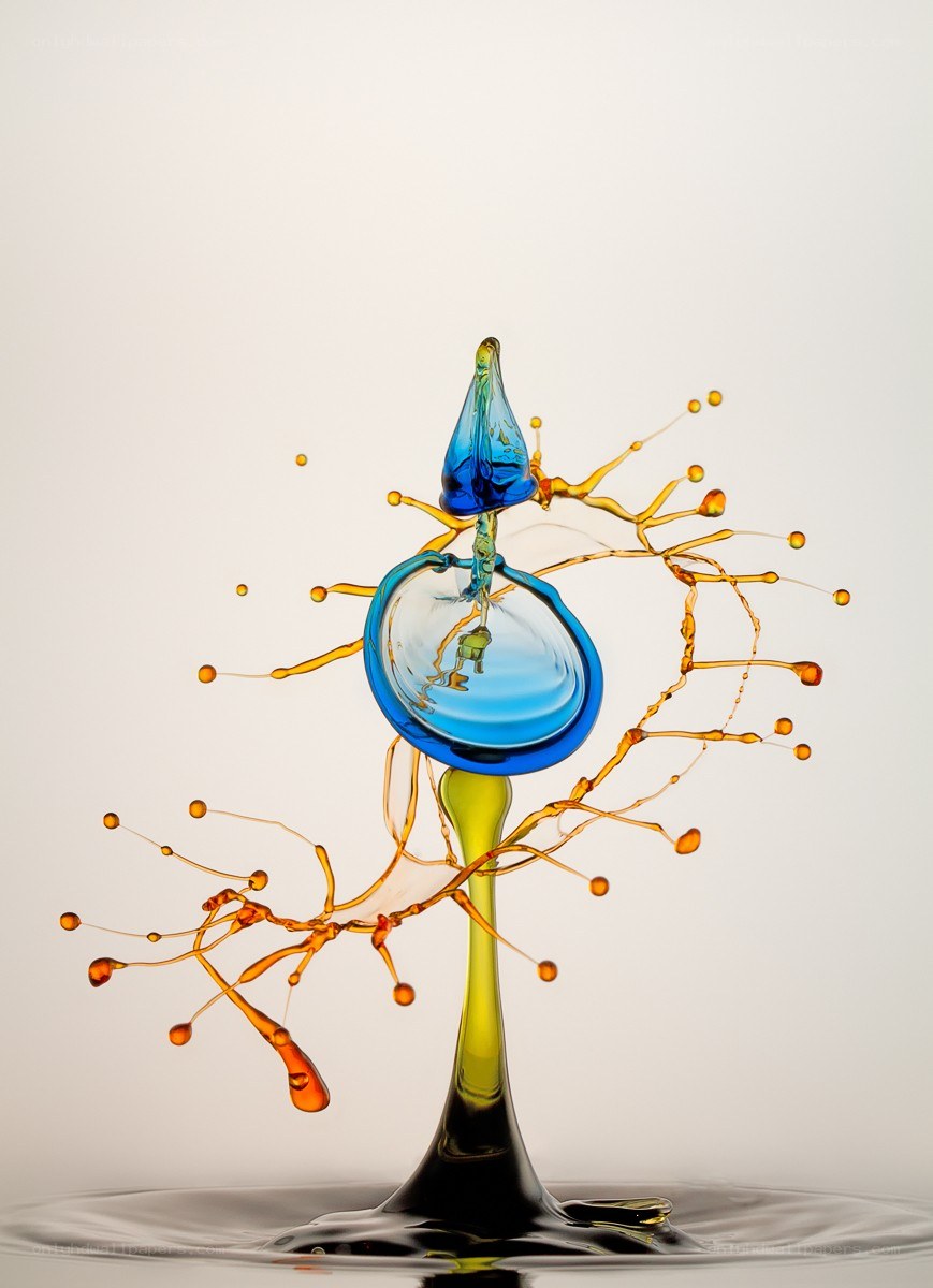 Colorful liquid splash art