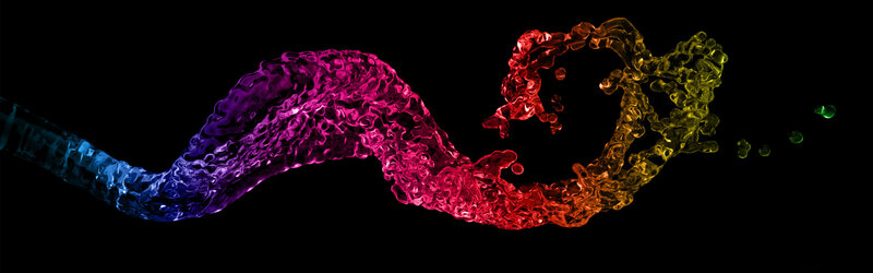 Colorful Liquid Splash — Blue