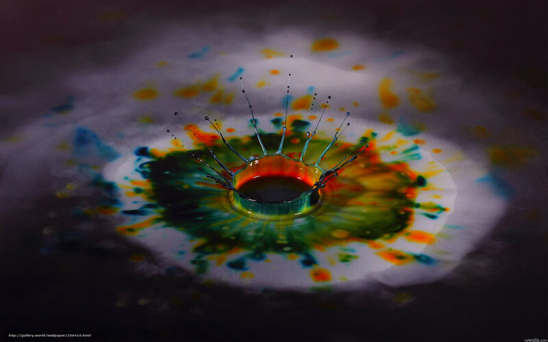 Colorful liquid splash crown