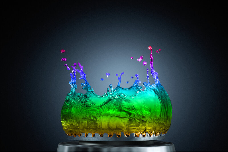 Colorful Liquid Splash — Green, Dynamic