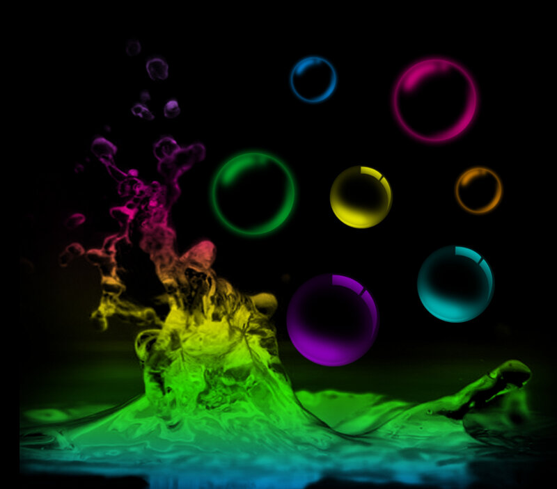 Colorful Liquid Splash — Green