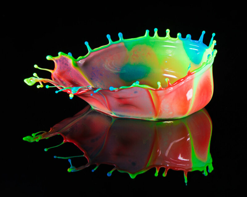 Colorful Liquid Splash — Red, Dramatic