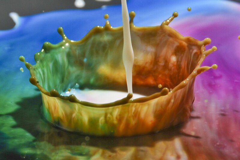 colorful liquid splash