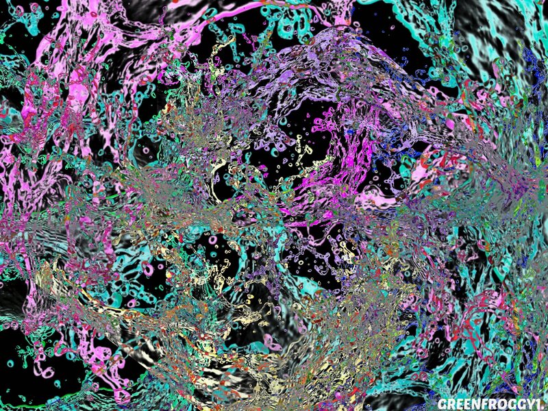 Colorful Liquid Splashes — Purple, Chaotic