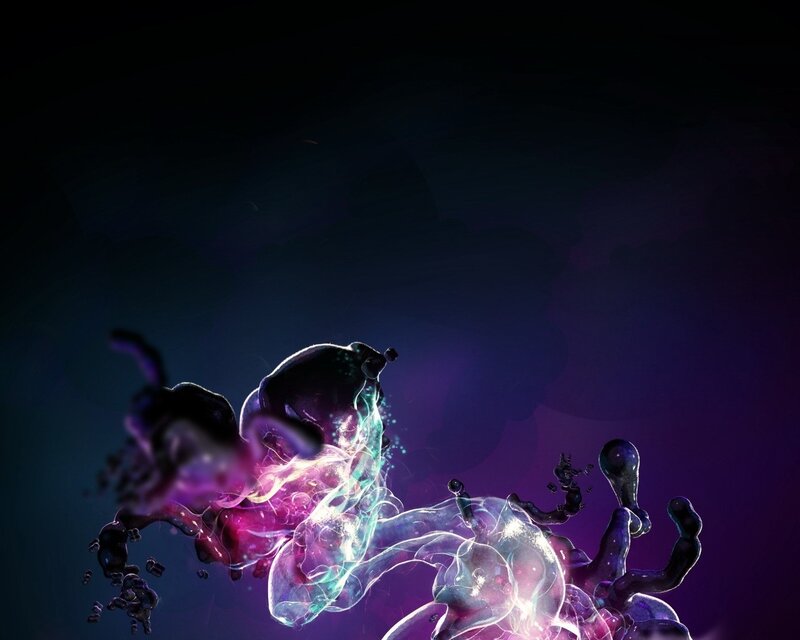 Colorful Liquid Splashes — Purple, Dramatic