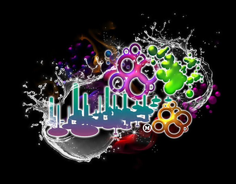 Colorful Liquid Splashes — Purple