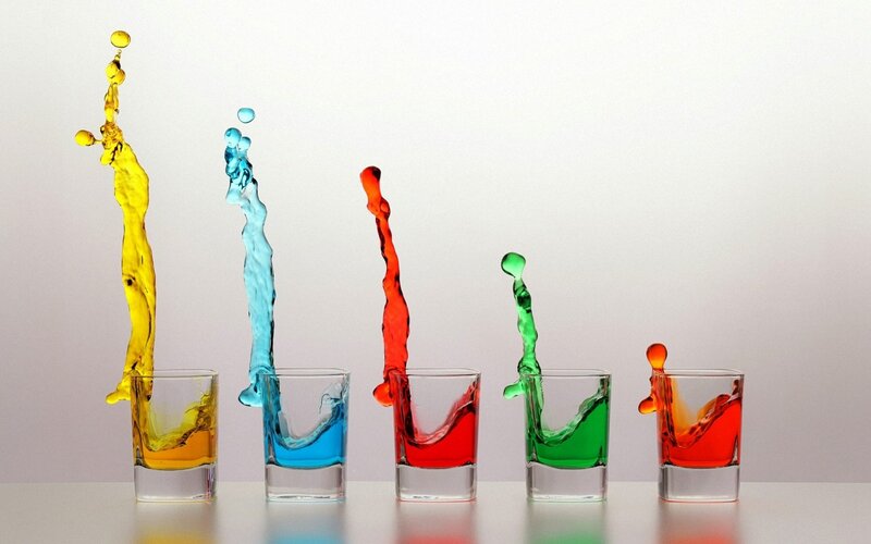 Colorful Liquid Splashes — Yellow