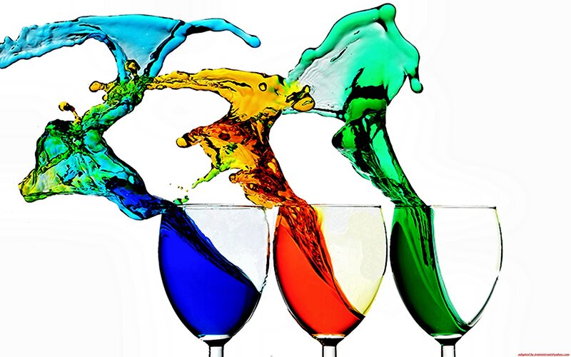 Colorful Liquid Splashing — Blue