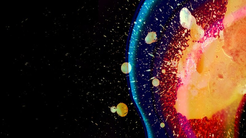 colorful liquid splatter