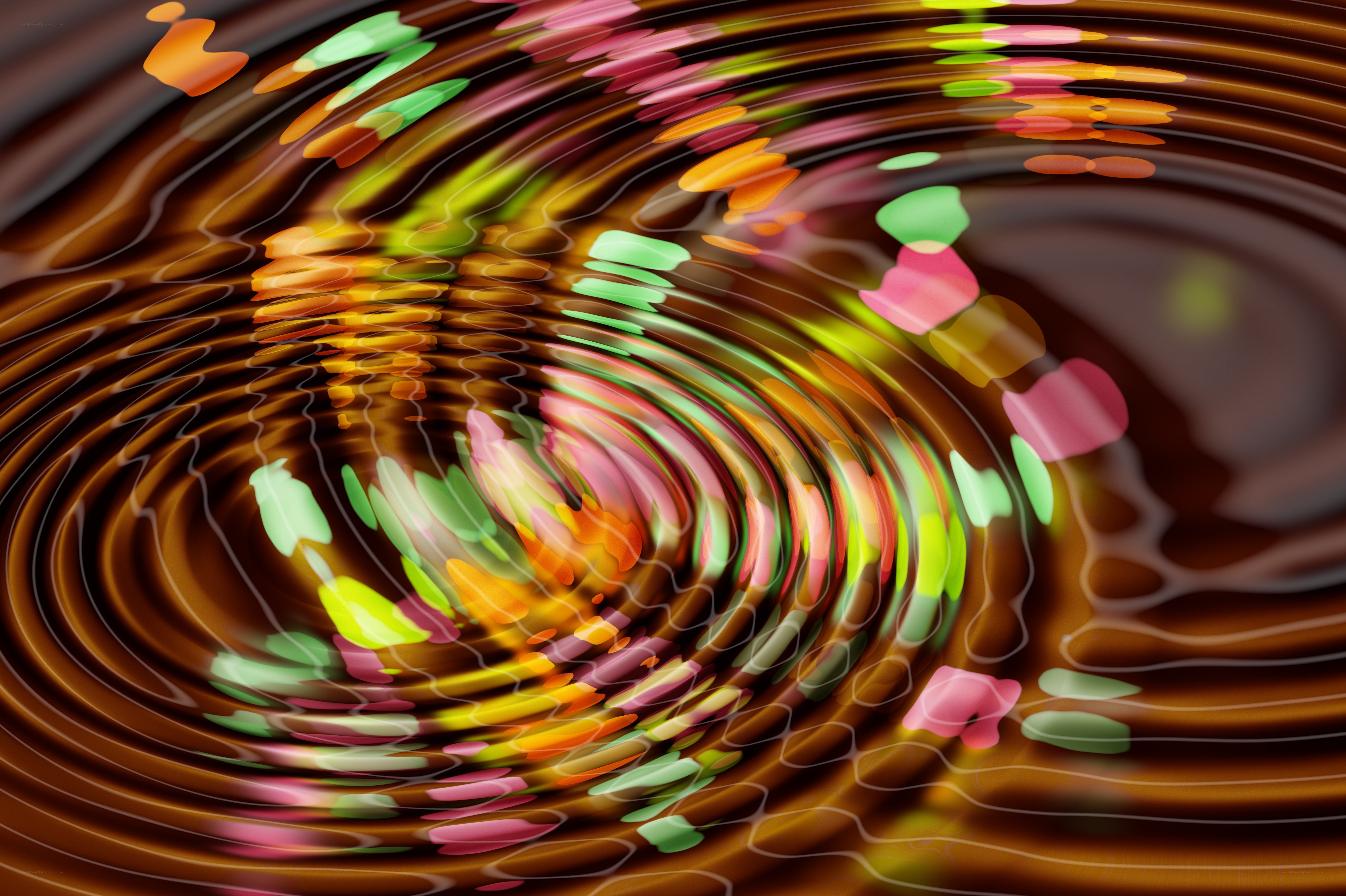 Colorful liquid swirl