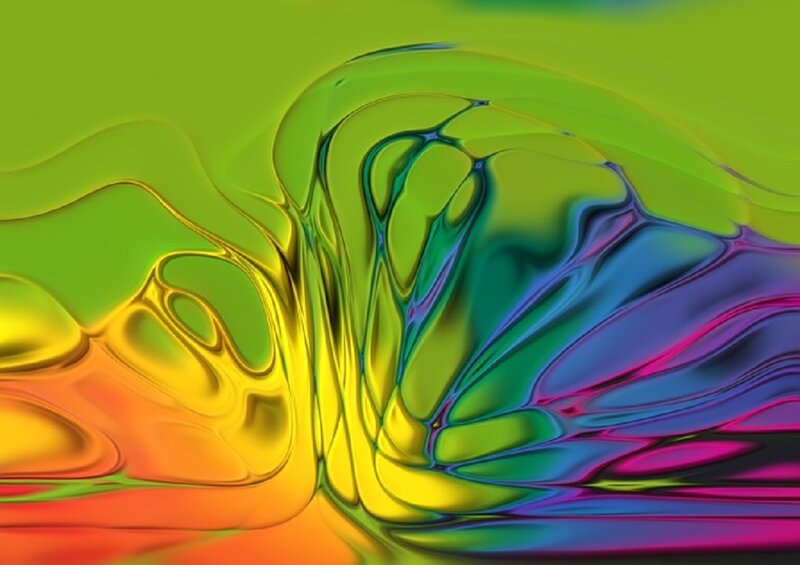 Colorful Liquid Swirl — Green