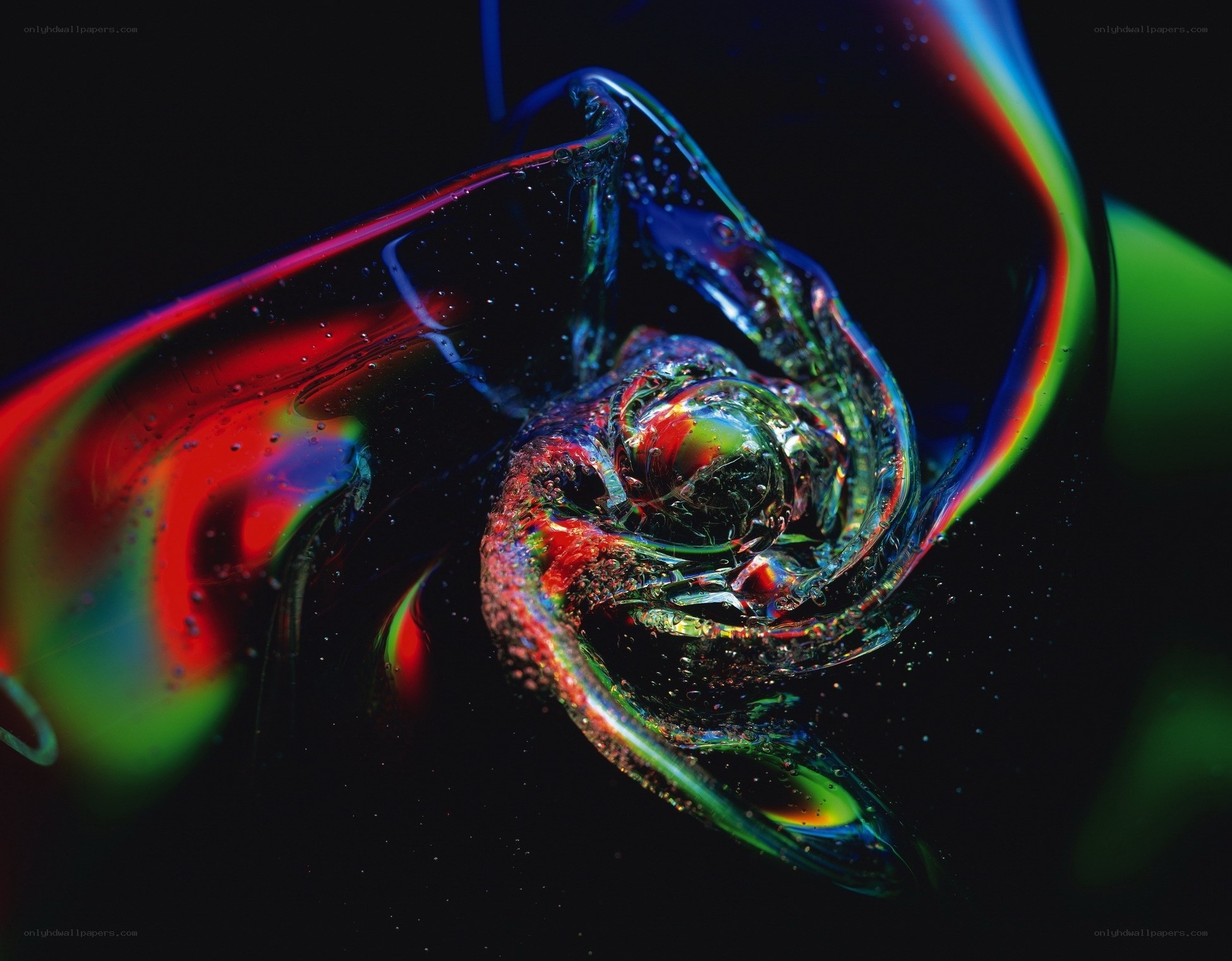 Colorful liquid swirl