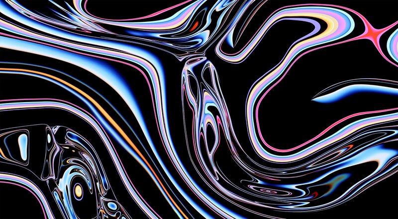 Colorful Liquid Swirls — Blue, Dynamic, Abstract