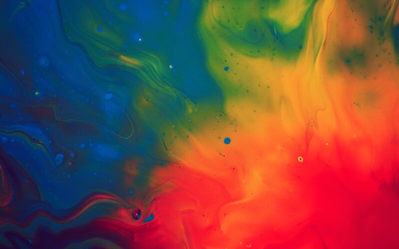 Colorful Liquid Swirls — Blue, Vibrant