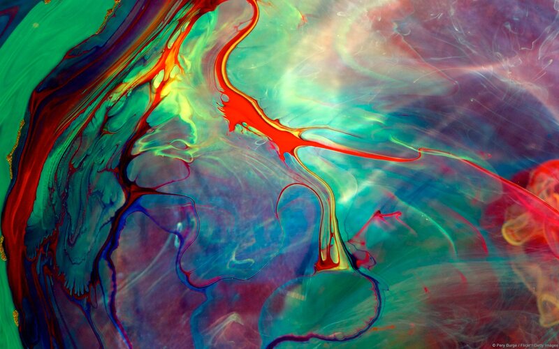Colorful Liquid Swirls — Green