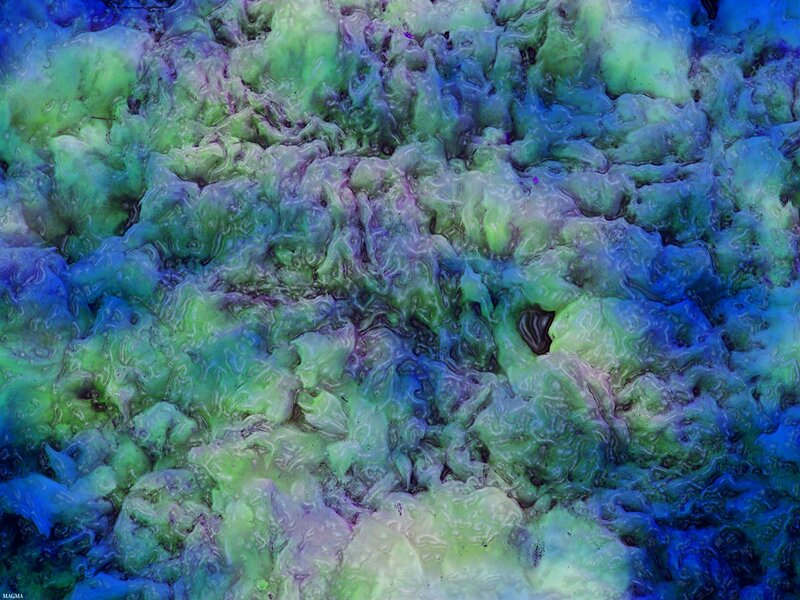 Colorful Liquid Swirls — Green, Vibrant, Abstract