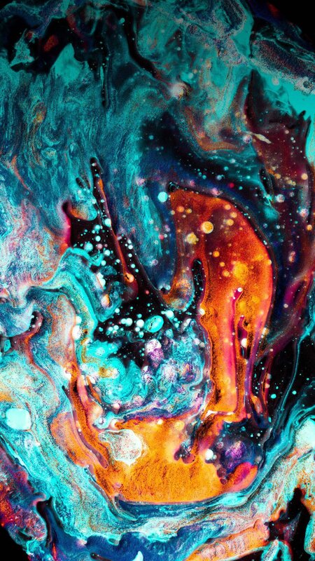 Colorful Liquid Swirls — Teal