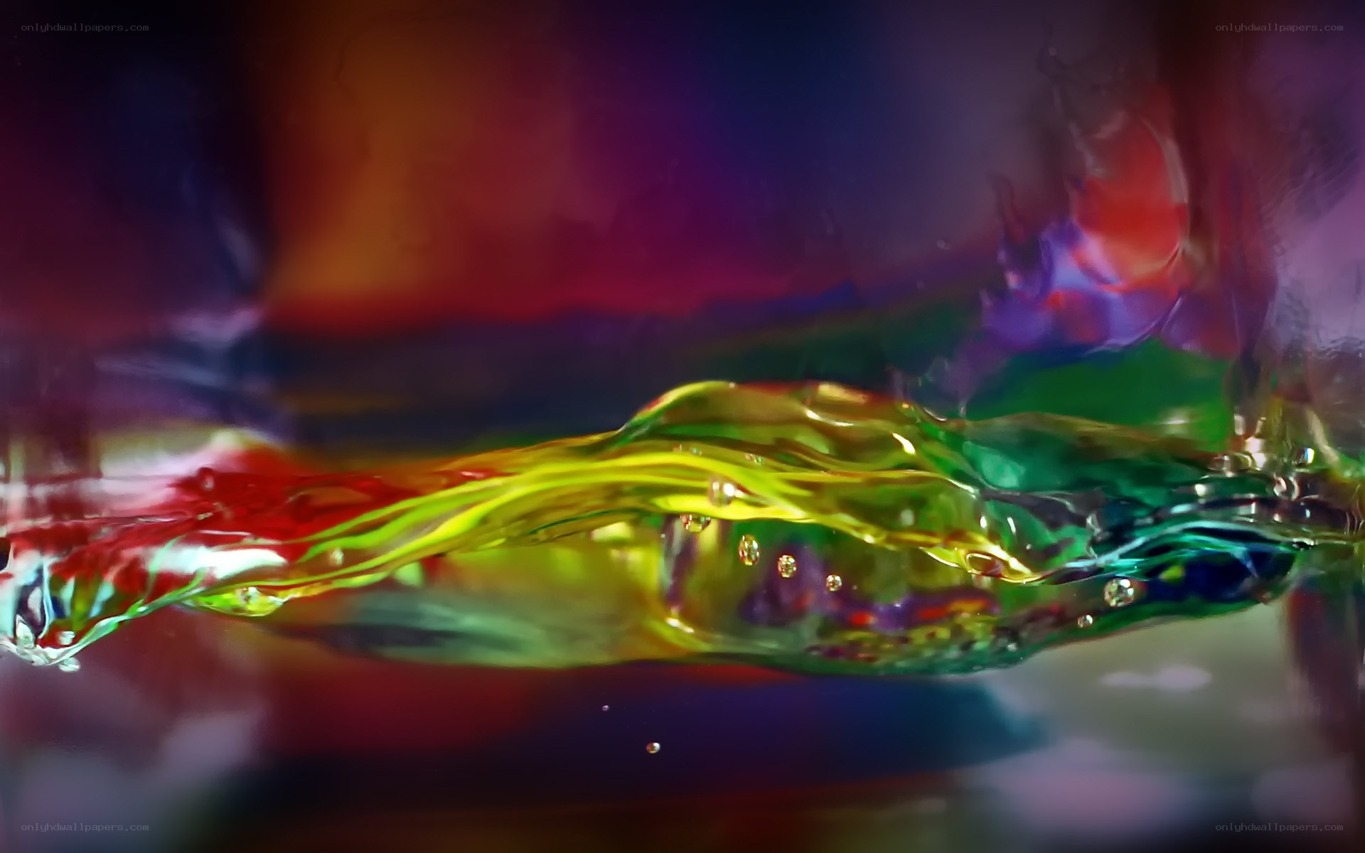 Colorful liquid wave