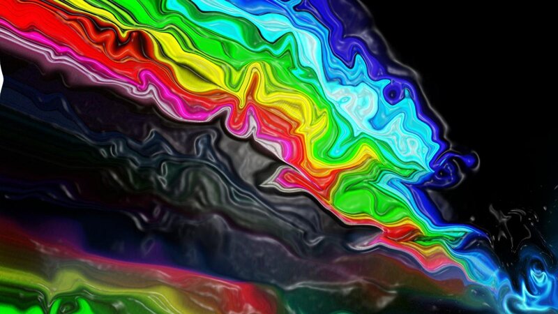 Colorful Liquid Waves — Red