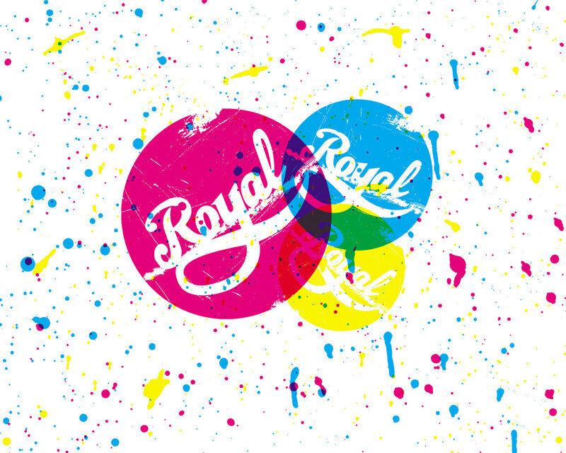 colorful logo splatter art