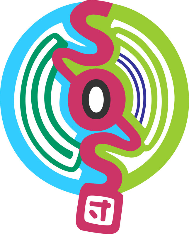 colorful logo with abstract design