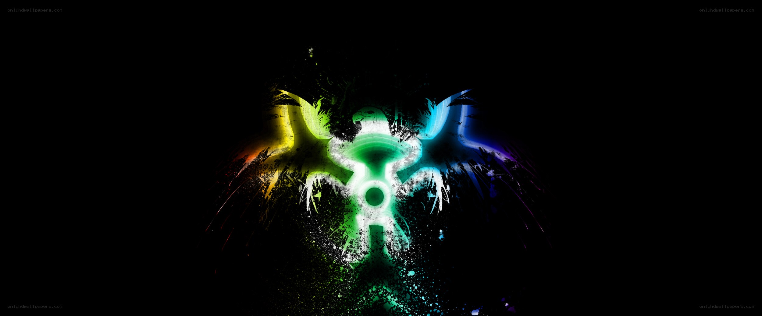 colorful logo with glowing wings