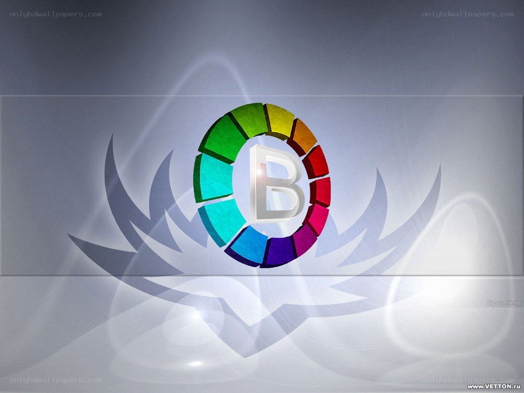 colorful logo with letter B