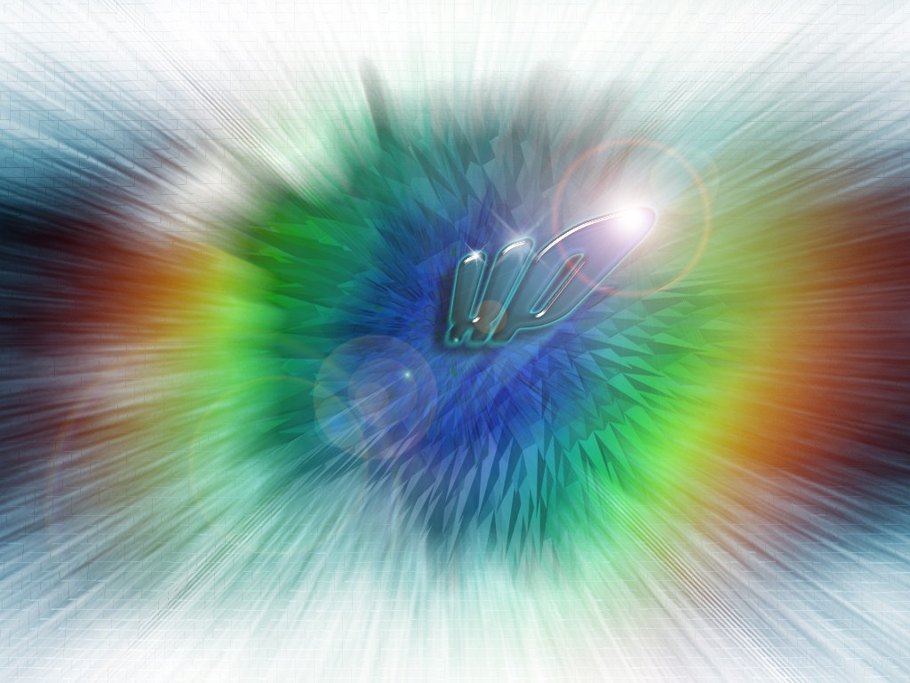 colorful logo with light burst