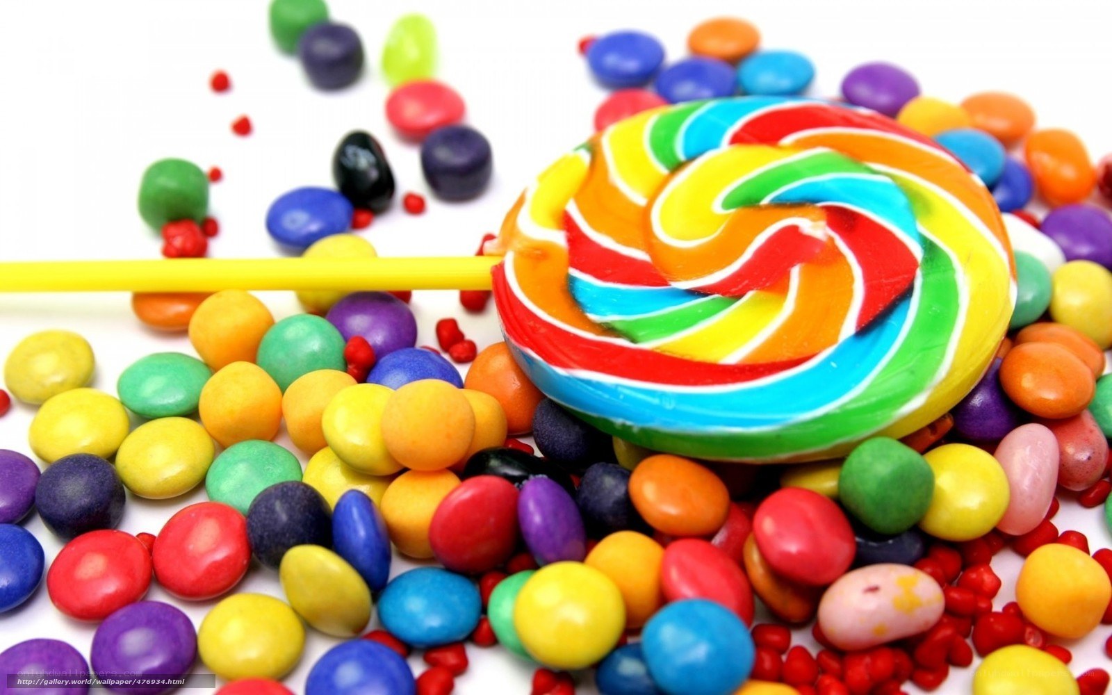 Colorful lollipop and candies