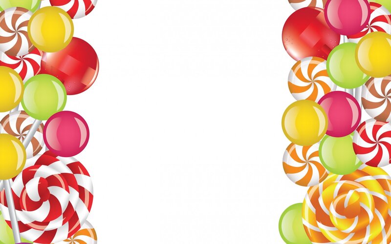 Colorful Lollipops and Candies — Red, Playful, Vector Art