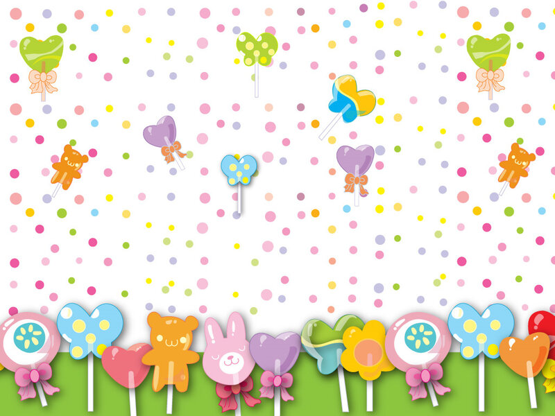 Colorful Lollipops on Grass