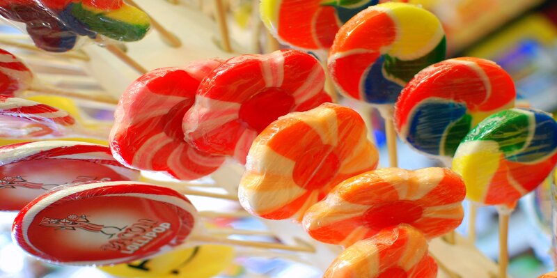 Colorful Lollipops on Sticks
