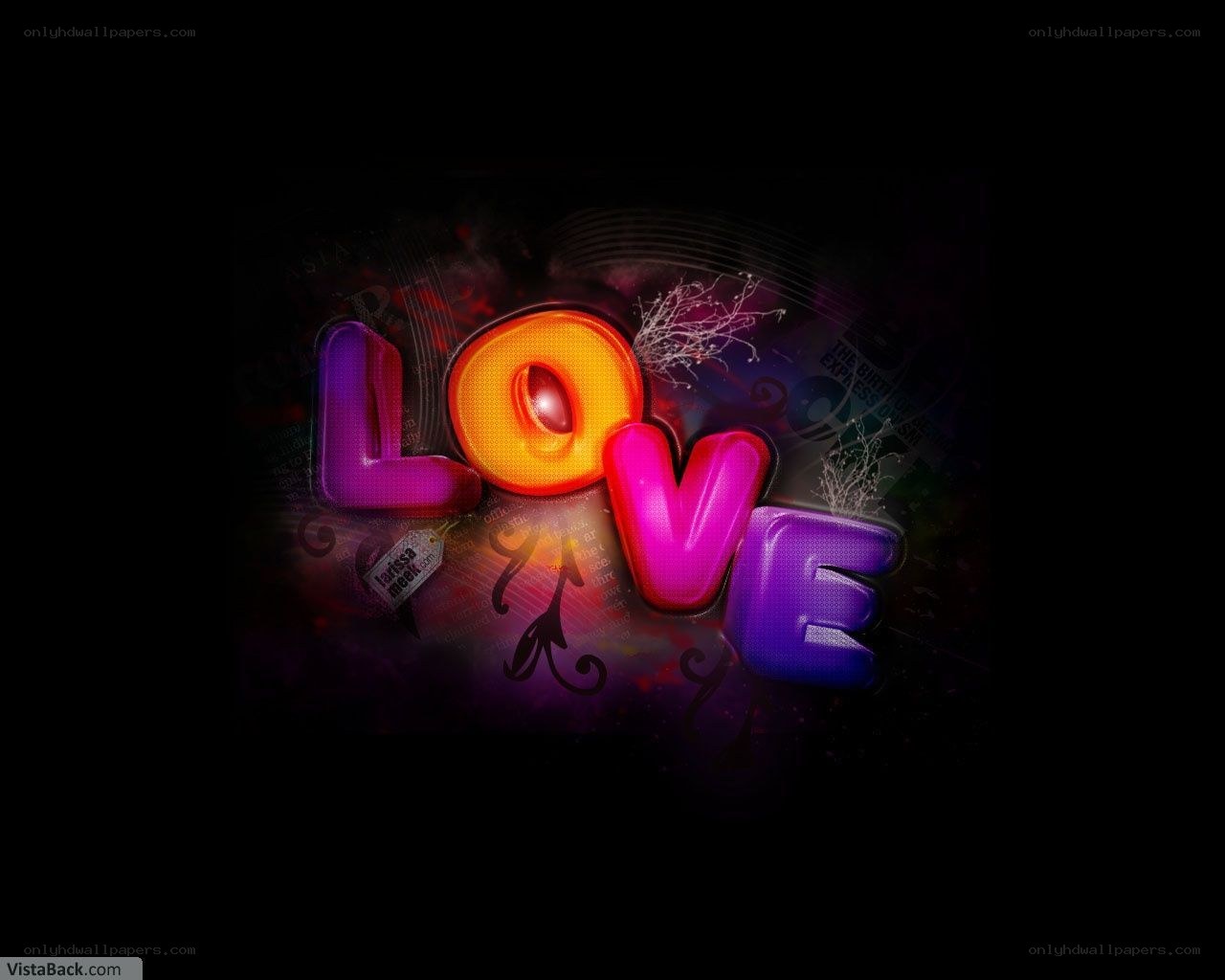 Colorful 'LOVE' text art