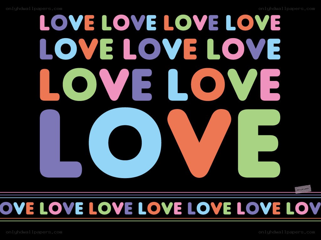 colorful love text design