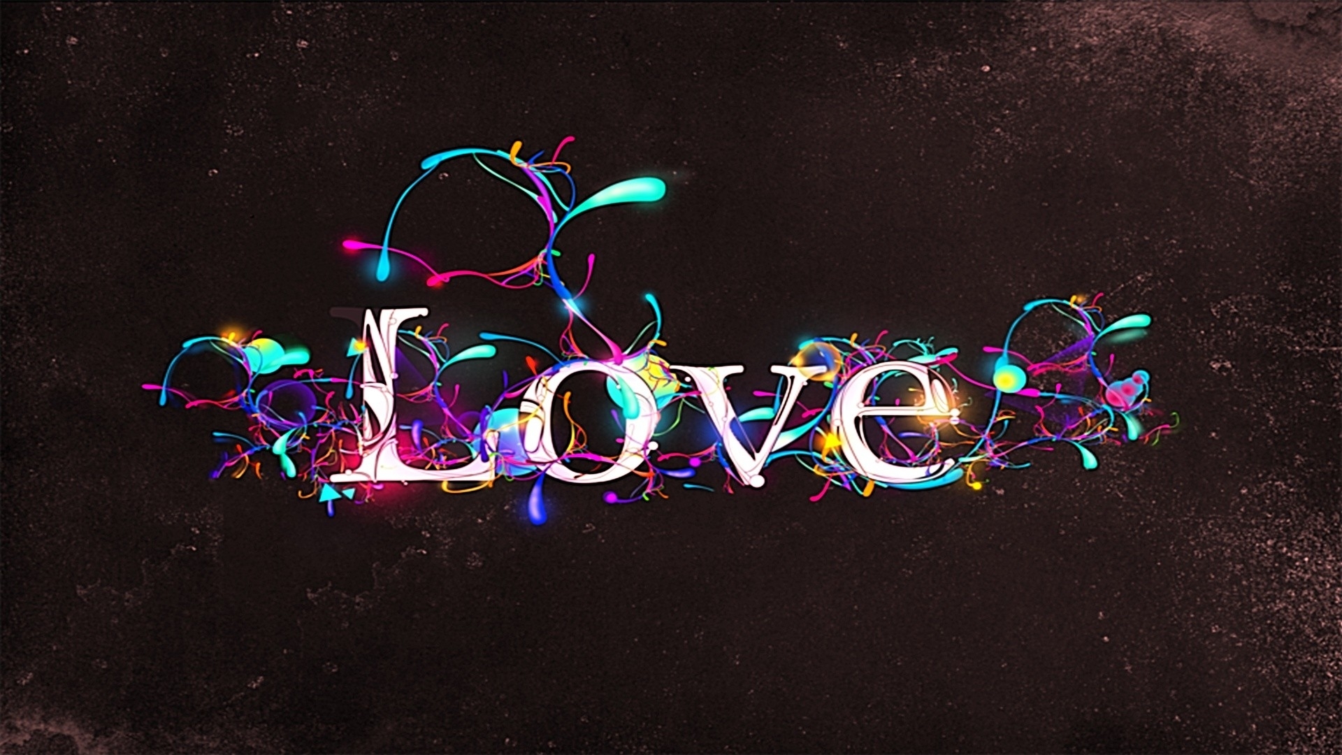 Colorful love text design