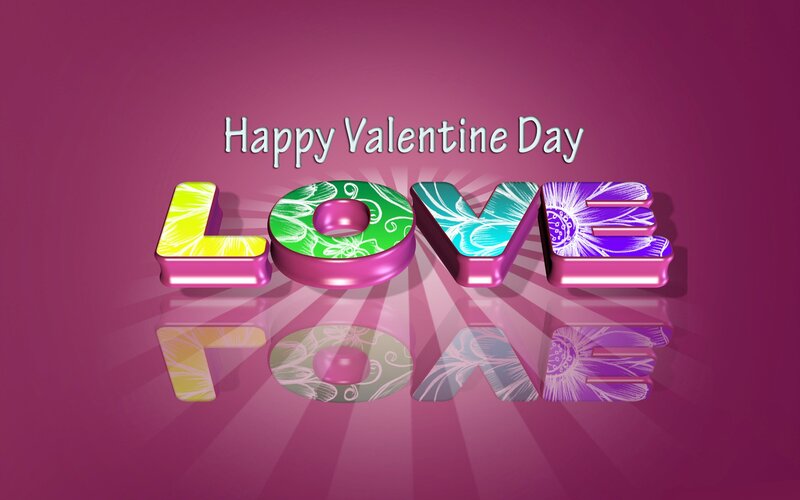 Colorful Love Text — Purple, Festive