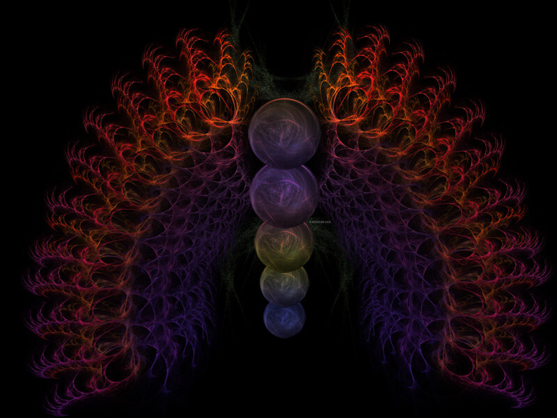 Colorful lung fractal art