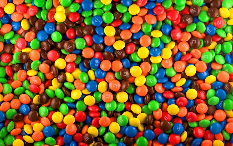 Colorful M&M candies